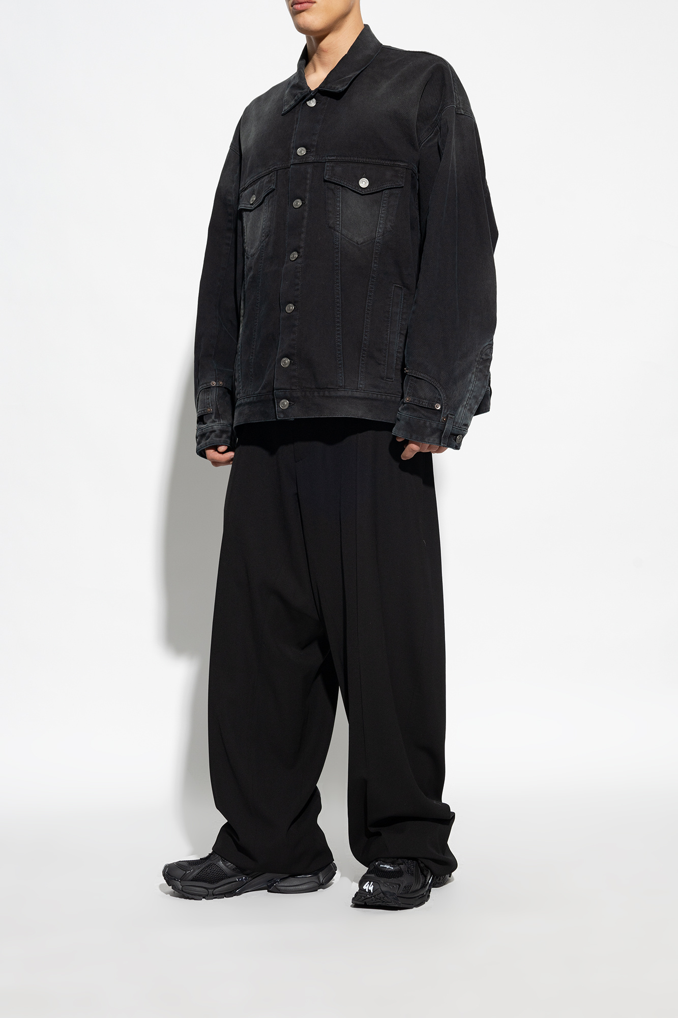 BALENCIAGA ブラック ピーコート 44 Black 'Runner' sneakers Balenciaga - Vitkac France